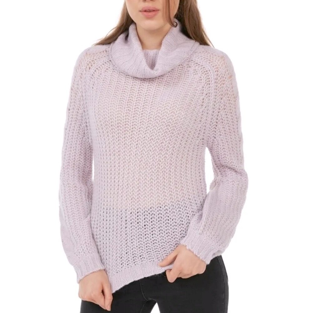 Planet Gold Juniors' Cowl-Neck
Sweater Purple Size Large